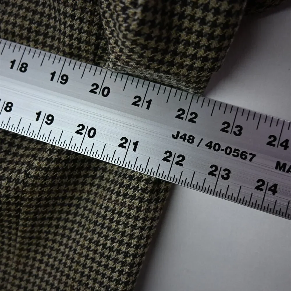 IZOD 42L Brown Houndstooth 100% Wool‎ Mens Blazer Sport Coat Jacket
